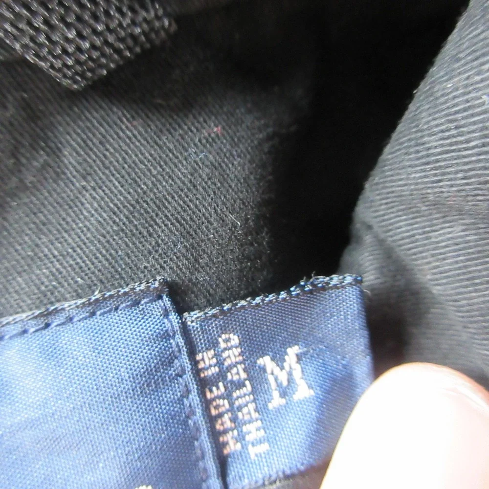 Polo Ralph Lauren Jacket Mens M Black Canvas Button Front Tin Oil Chore Coat‎
